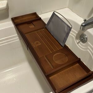 Adorn Expandable Bathtub Tray with Neck Cushion